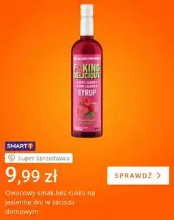 Allegro Syrop malinowy F**king Delicious Allnutrition oferta