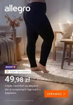 Allegro Ocieplane leginsy z futerkiem oferta