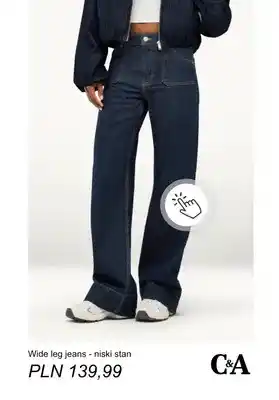 Jeansy wide leg - niski stan C & A