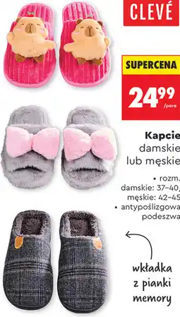 Biedronka Kapcie damskie lub męskie Clevé oferta