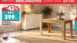 Biedronka Komoda MEBLOMASTER 110 x 35 x 82 cm, 4 szuflady, 2 drzwi, biała oferta