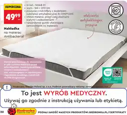 Biedronka Nakładka na materac Antibacterial Smukee oferta