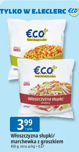 E.Leclerc Włoszczyzna słupki / marchewka z groszkiem oferta