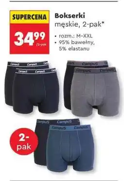 Biedronka Bokserki męskie , 2 pak oferta