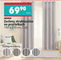 Biedronka SMUKEE Zasłony strukturalne na przelotkach oferta
