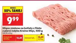 Biedronka Mięso mielone na kotlety z fileta z piersi indyka Kraina Mięs 400 g oferta