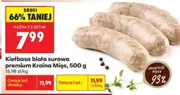 Biedronka Kielbasa biała surowa premium Kraina Mięs 500 g oferta