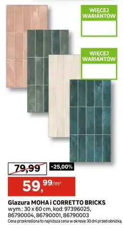 Leroy Merlin Glazura MOHA i CORRETTO BRICKS oferta