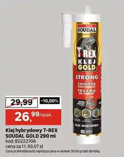 Leroy Merlin Klej hybrydowy T-REX SOUDAL GOLD oferta
