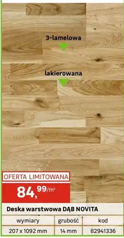 Leroy Merlin Deska warstwowa DĄB NOVITA oferta