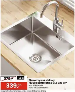 Leroy Merlin Zlewozmywak stalowy MUSSO QUADRON oferta