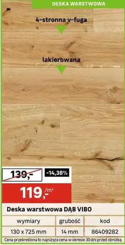 Leroy Merlin Deska warstwowa DĄB VIBO oferta
