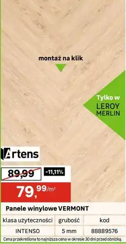 Leroy Merlin Panele winylowe VERMONT oferta