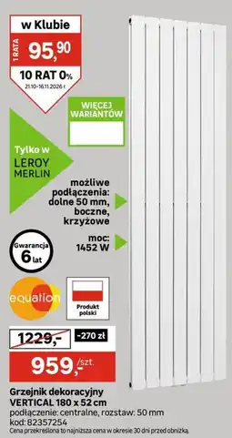 Leroy Merlin Grzejnik dekoracyjny VERTICAL oferta