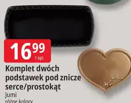E.Leclerc Komplet dwóch podstawek pod znicze serce/prostokąt Jumi oferta