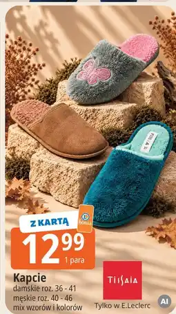 E.Leclerc Kapcie damskie/męskie Tissaia oferta