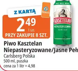 E.Leclerc Piwo Kasztelan Niepasteryzowane/Jasne Pełne Carlsberg Polska oferta