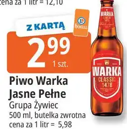 E.Leclerc Piwo Warka Jasne Pełne Grupa Żywiec oferta