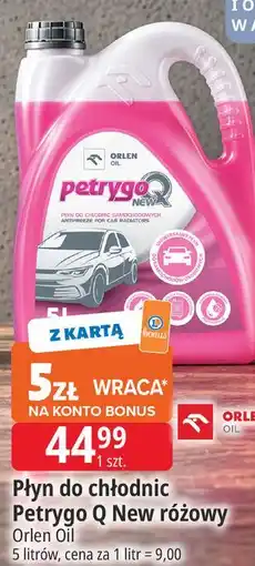 E.Leclerc Płyn do chłodnic Petrygo Q New różowy Orlen Oil 5 litrów oferta