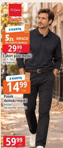 E.Leclerc T-shirt polo męski Tissaia Basics oferta