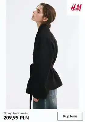 Filcowy płaszcz oversize H & M