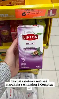 Biedronka Herbatka ziołowa Lipton Relax Melisa i Marakuja oferta