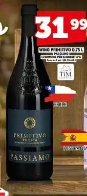 Topaz Wino czerwone Primitivo półsłodkie Passiamo oferta