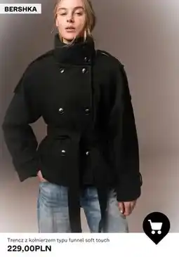 Bershka Trencz z kołnierzem typu funnel soft touch Bershka oferta