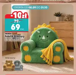 Biedronka Fotelik dziecięcy 51x36x47,5 cm Smukee oferta