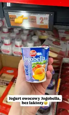 Biedronka Jogurt Jogobella bez laktozy brzoskwinia oferta