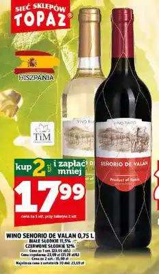 Topaz Wino czerwone Señorío de Valán słodkie oferta