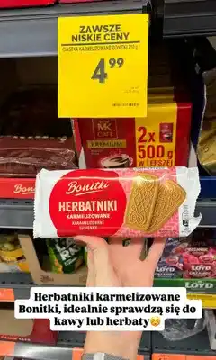 Biedronka Herbatniki karmelizowane Bonitki oferta
