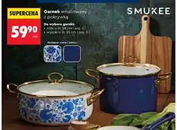 Biedronka Garnek emaliowany z pokrywką niski 28 cm 4 l Smukee oferta