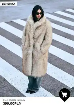 Bershka Długi płaszcz futrzany Bershka oferta