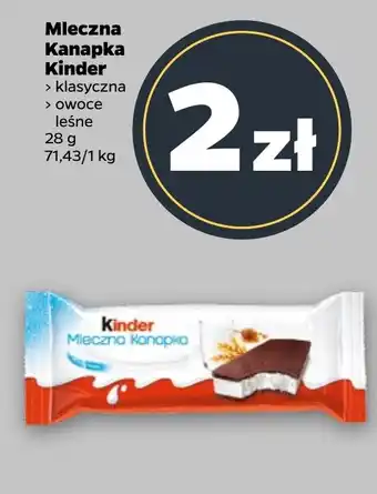 Mleczna Kanapka Kinder