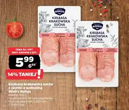 Netto Kiełbasa krakowska sucha z szynki z wołowiną Mistrz Rohus oferta