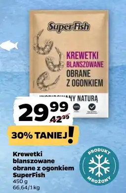 Netto Krewetki blanszowane obrane z ogonkiem SuperFish oferta