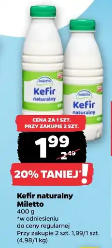 Netto Kefir naturalny Miletto oferta