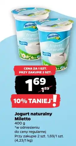 Netto Jogurt naturalny Miletto oferta