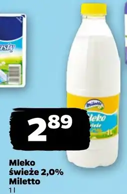Netto Mleko świeże 2,0% Miletto oferta