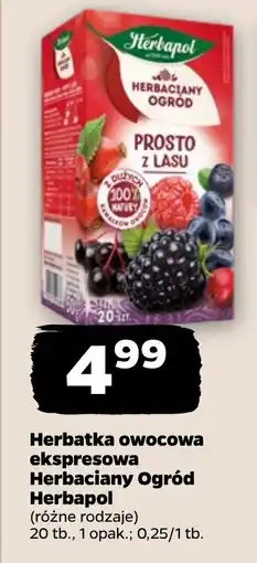 Netto Herbatka owocowa ekspresowa Herbaciany Ogród Herbapol oferta