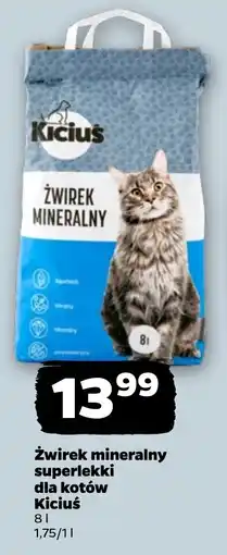 Netto Żwirek mineralny superlekki dla kotów Kicius oferta