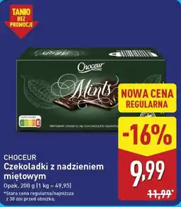 ALDI Choceur Czekoladki z nadzieniem miętowym oferta