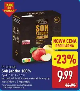 ALDI Rio d'Oro Sok jabłko 100% oferta