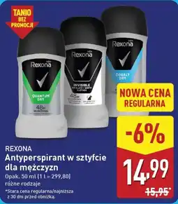 ALDI Rexona Antyperspirant w sztyfie dla mężczyzn oferta