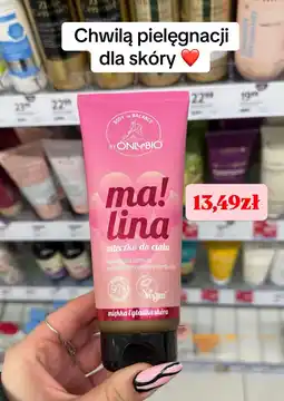 Rossmann OnlyBio Body in Balance Malina mleczko do ciała oferta