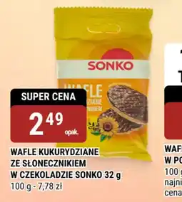 bi1 Wafle kukurydziane ze słonecznikiem w czekoladzie Sonko oferta