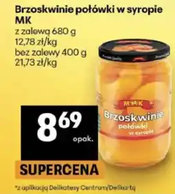 Delikatesy Centrum Brzoskwinie połówki w syropie MK oferta