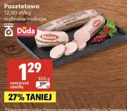 Delikatesy Centrum Pasztetowa wybrane rodzaje Duda oferta
