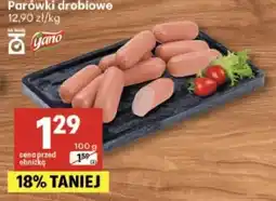 Delikatesy Centrum Parówki drobiowe Yano oferta